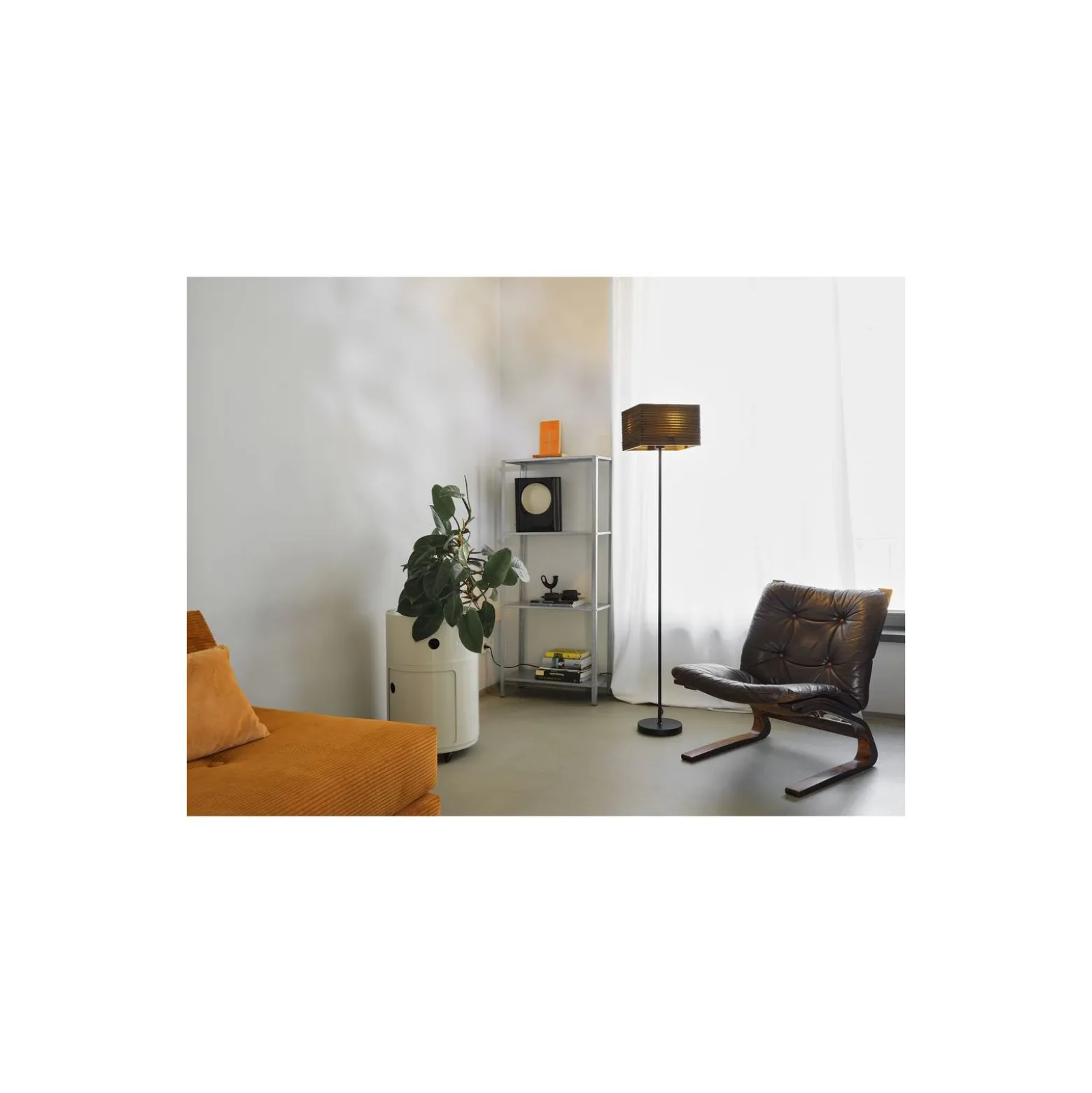 Ledvance Decor Golvlampa Fyrkant Brun | Passande för 1x E27