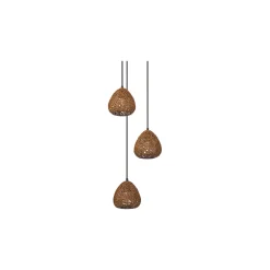 Ledvance Decor Papper Drop Gips/Stål Pendellampa Beige | Passande för 3X E27