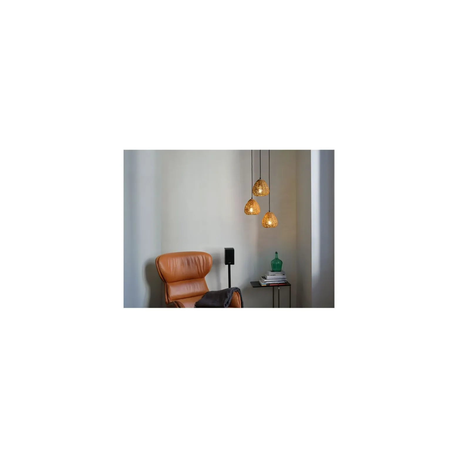 Ledvance Decor Papper Drop Gips/Stål Pendellampa Beige | Passande för 3X E27