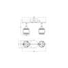 Ledvance Decor Spot Hornet Tak Spot Svart 2x2.8W - 827 Extra Varm Vit | Inkl. 2x E14