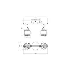 Ledvance Decor Spot Hornet Tak Spot Svart 2x2.8W - 827 Extra Varm Vit | Inkl. 2x E14