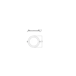Ledvance Downlight Slim Alu Vit 16W 1600lm 90D - 830 Varm Vit | Utskärning 175mm - IP44