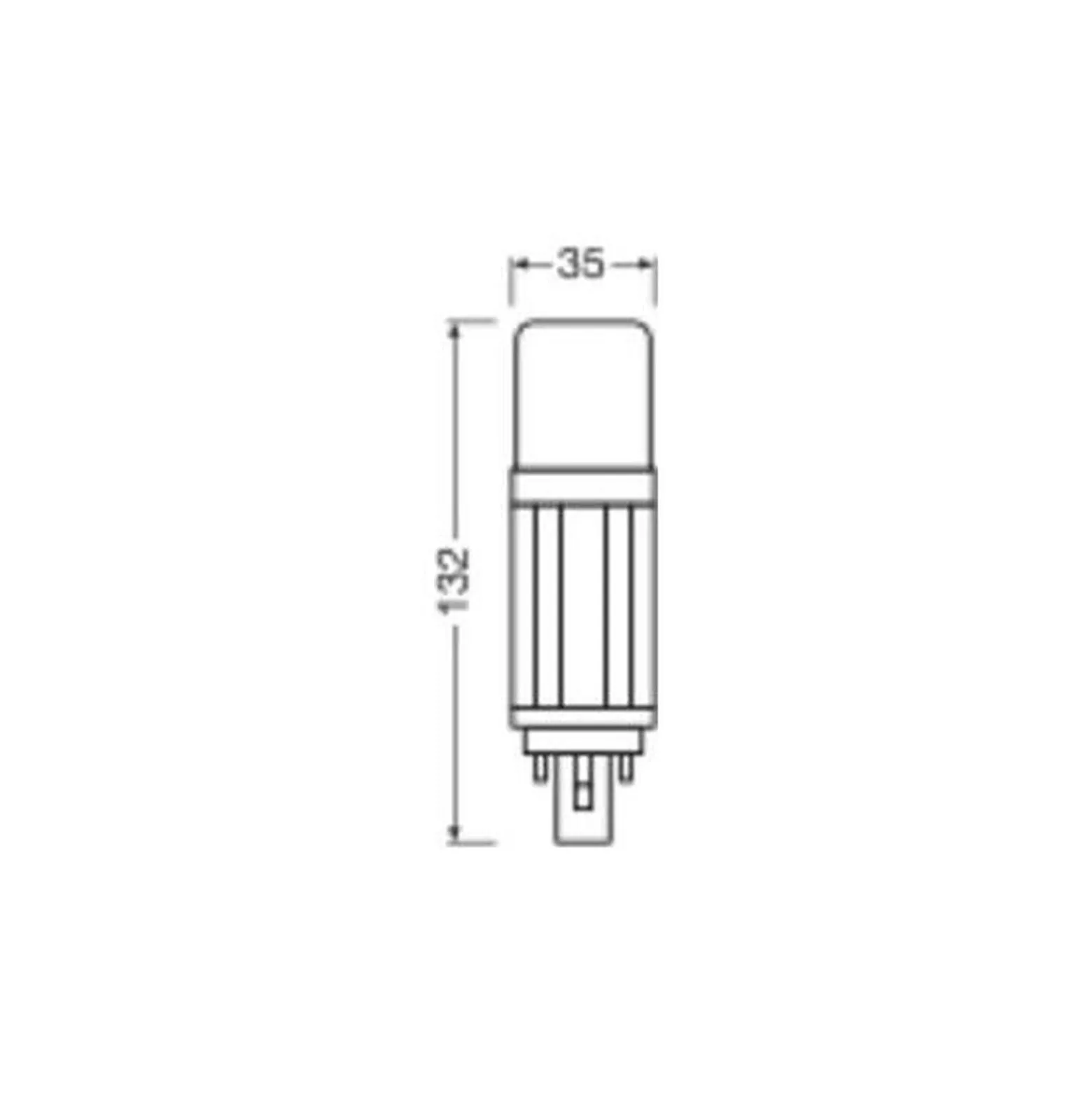 Ledvance Dulux-D LED 9.5W - 865 Dagsljus | 2-Stift - Ersättare 26W