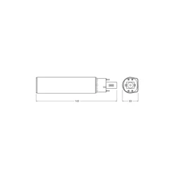 Ledvance Dulux-D LED 7W - 840 Kallvit | 4-Stift - Ersättare 18W