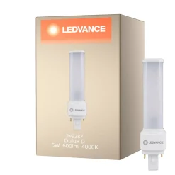 Ledvance DULUX-D LED 5W - 840 Kallvit | 2-Stift - Ersättare 10W