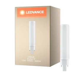 Ledvance Dulux-D LED 10W - 830 Varm Vit | 4-Stift - Ersättare 26W