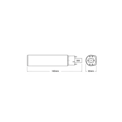 Ledvance Dulux-D LED 7W - 830 Varm Vit | 4-Stift - Ersättare 18W