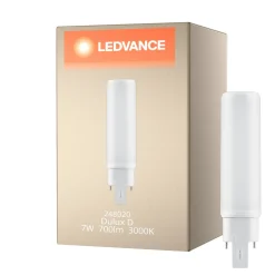 Ledvance Dulux-D LED 7W - 830 Varm Vit | 4-Stift - Ersättare 18W