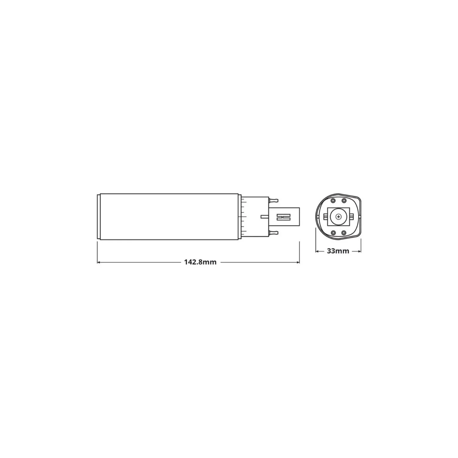 Ledvance Dulux-D LED 6W - 830 Varm Vit | 4-Stift - Ersättare 13W