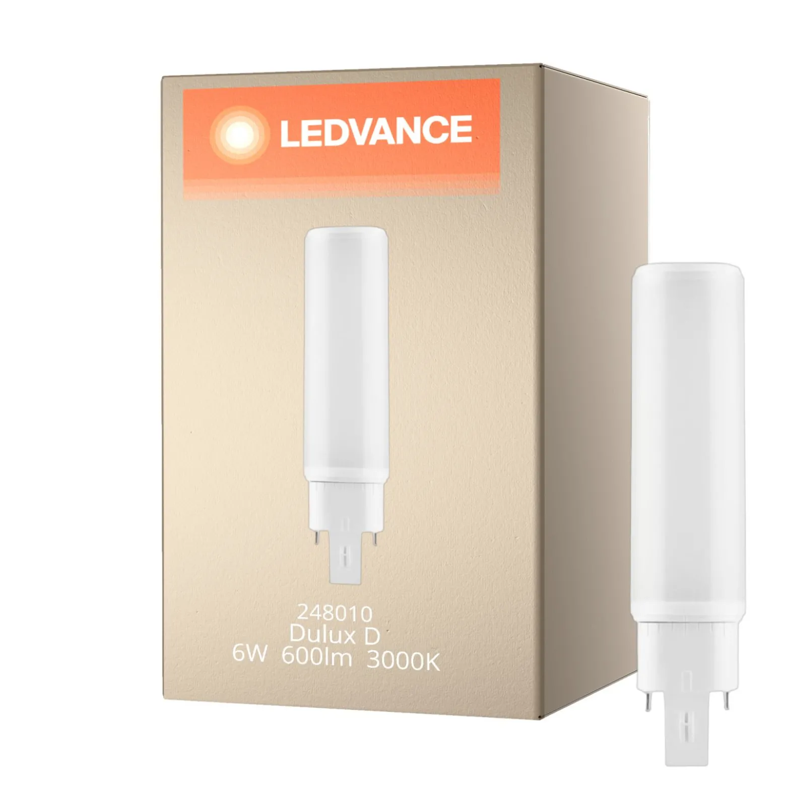 Ledvance Dulux-D LED 6W - 830 Varm Vit | 4-Stift - Ersättare 13W