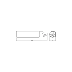 Ledvance DULUX LED D/E HF & AC Mains Value 10W 1100lm - 865 Dagsljus | Ersättare 26W