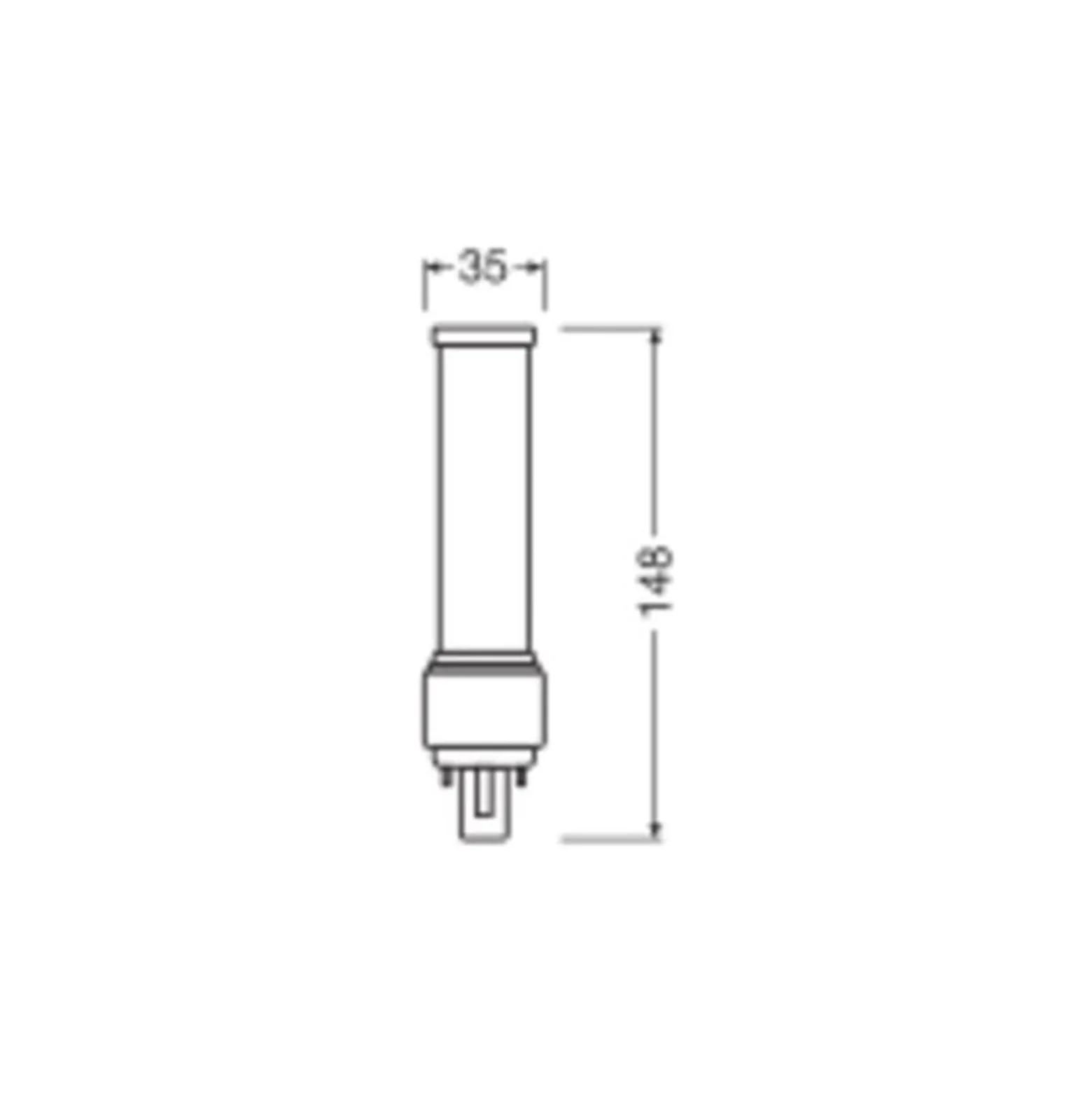 Ledvance DULUX LED D EM & AC Mains Value 7W 770lm - 865 Dagsljus | Ersättare 18W