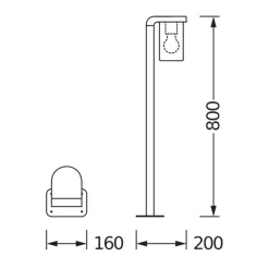 Ledvance Endura Klassisk Cascade Pollare 80cm E27