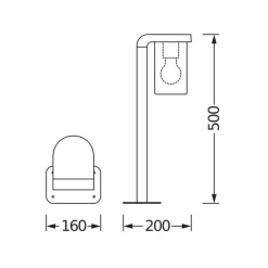 Ledvance Endura Klassisk Cascade Pollare 50cm E27