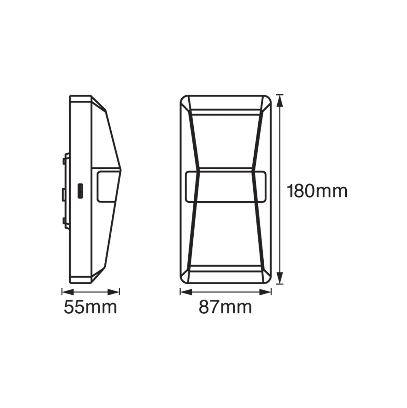 Ledvance Endura Pro Vägglampa Grå Up & Down - 10W 1000lm - 840 Kallvit | IP55 - Rörelse- och Ljussensor
