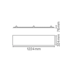 Ledvance Infälld monterad Ram 30x120cm