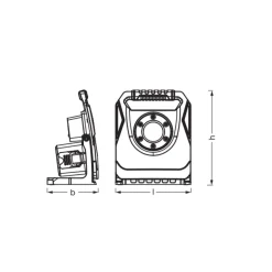 Ledvance LED Abetsbelysning Value Svart 40W 4500lm 100D - 840 Kallvit | IP54 - Batteri - Symmetrisk
