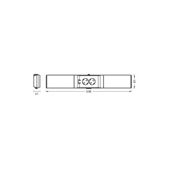 Ledvance LED Allmänbruksarmatur Undercabinet Sockel Trimlös Vit 10W 500lm - 830 Varm Vit | 55cm - Fjärrkontroll - med USB