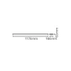 Ledvance LED Allmänbruksarmatur Vattentät 32W 4384lm - 840 Kallvit | 120cm