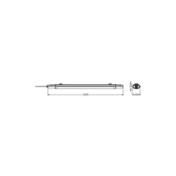 Ledvance LED Allmänbruksarmatur Vattentät Fukttät Eco Slim 18W 1980lm - 840 Kallvit | 60cm