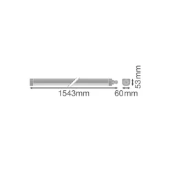 Ledvance LED Allmänbruksarmatur Vattentät 50W 6100lm - 840 Kallvit | 150cm