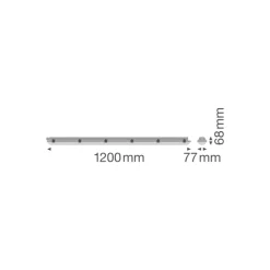 Ledvance LED Allmänbruksarmatur Vattentät Fukttät Value 20W 2400lm - 840 Kallvit | 120cm