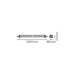 Ledvance LED Allmänbruksarmatur Vattentät Damp Proof Flex 42W 6900lm - 865 Dagsljus | 150cm - 3 Timmar Nödbelysning - Ersättare 2x58W