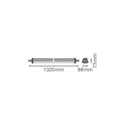 Ledvance LED Allmänbruksarmatur Vattentät Damp Proof Flex 34W 5600lm - 865 Dagsljus | 120cm - 3 Timmar Nödbelysning - Ersättare 2x36W