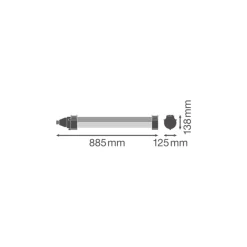 Ledvance LED Allmänbruksarmatur Vattentät Fukttät Max 18W 2000lm - 840 Kallvit| 60cm - 3 Timmar Nödbelysning - Ersättare 2x18W