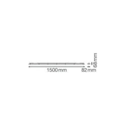 Ledvance LED Allmänbruksarmatur Vattentät Fukttät 39W 6400lm - 840 Kallvit| 150cm - Ersättare 2x58W