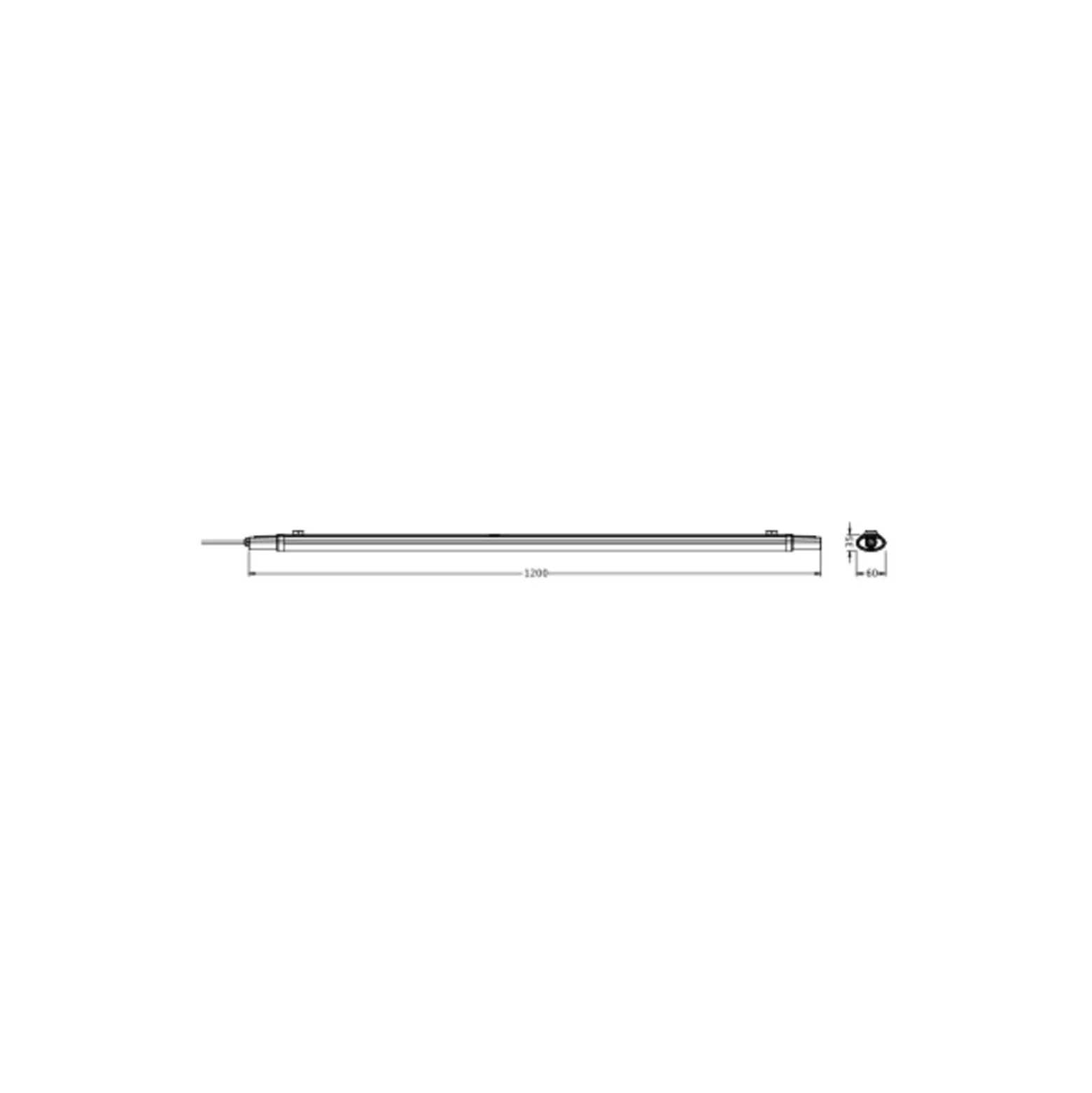 Ledvance LED Allmänbruksarmatur Vattentät Fukttät Eco Slim 36W 4320lm - 865 | 120cm