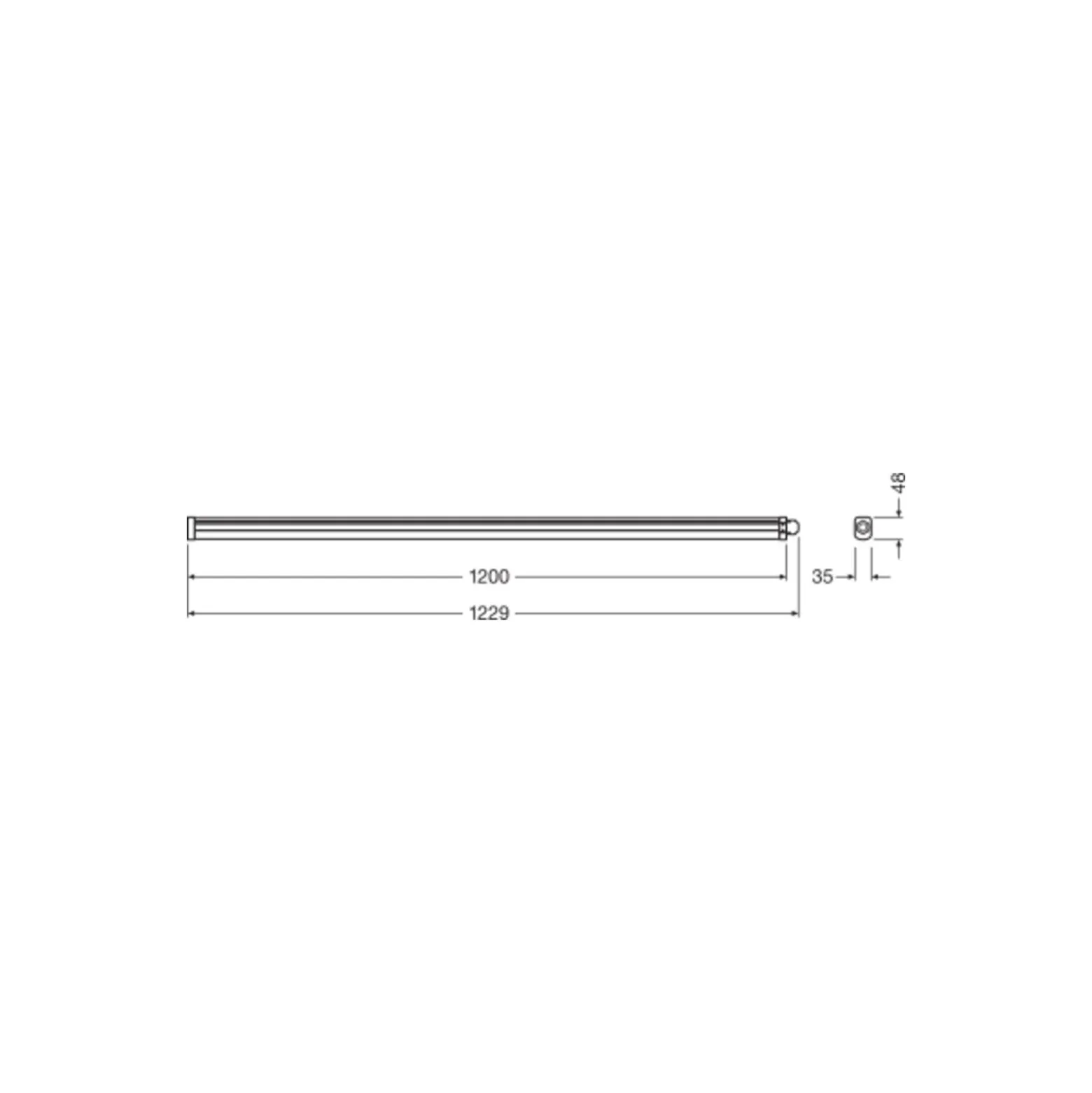 Ledvance LED Allmänbruksarmatur Vattentät Fukttät Slimvalue 36W 4000lm - 840 Kallvit | 120cm