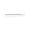 Ledvance LED Allmänbruksarmatur Vattentät Fukttät Slimvalue 50W 5500lm - 840 Kallvit | 150cm