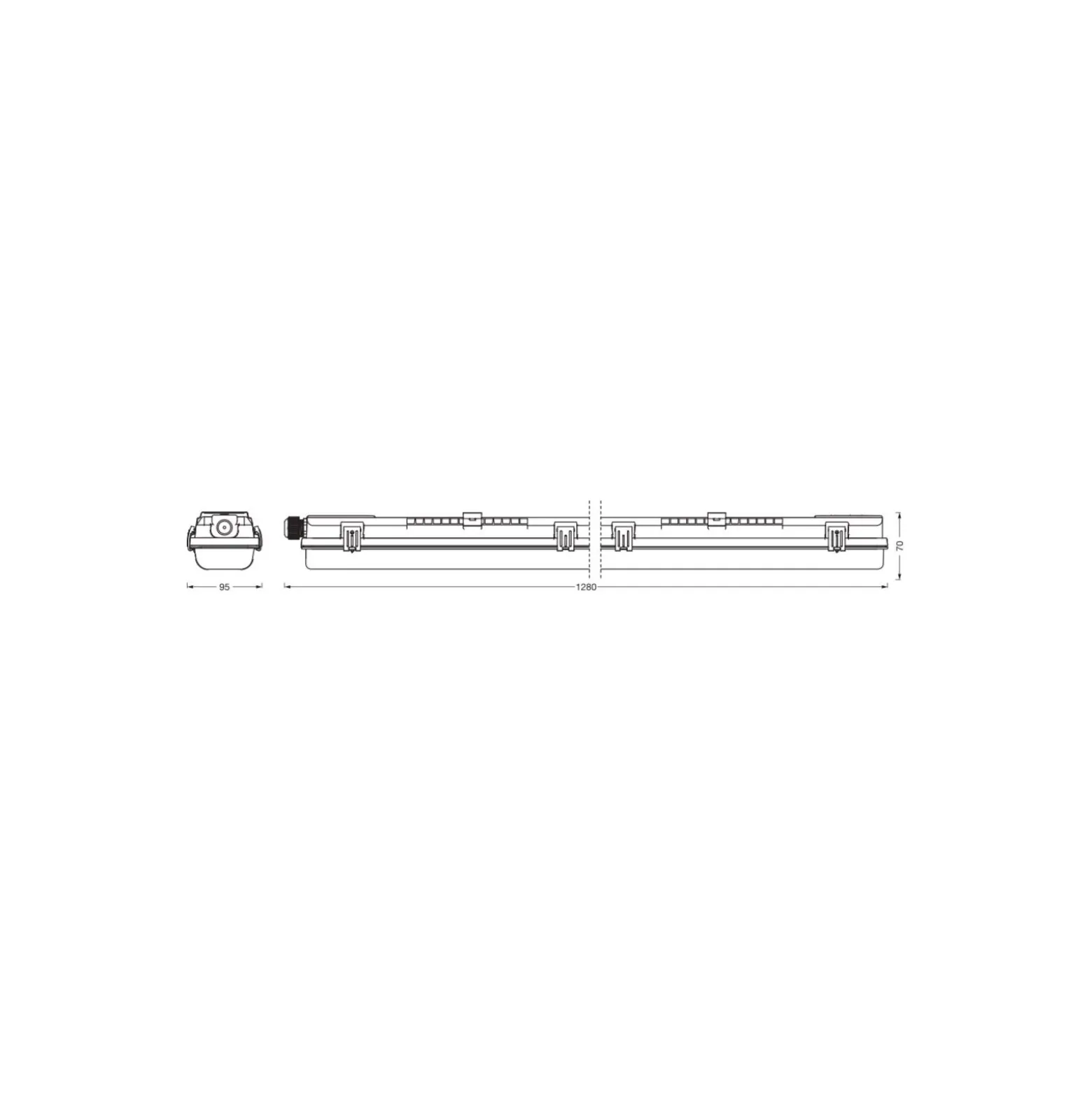 Ledvance LED Allmänbruksarmatur Vattentät Fukttät Armatur Submarine 2x13.5W 3100lm - 840 Kallvit | 120cm - incl. 2x LED Rör