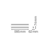 Ledvance LED Allmänbruksarmatur Linjär Ultra Output Gen2 Stål Vit 21W 3062lm - 830-840 CCT | 60cm - Dali Dimbar - Ersättare 2x18W