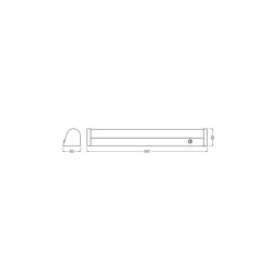 Ledvance LED Allmänbruksarmatur Linear MR Växla Aluminium Vit 11W 1430lm - 840 Kallvit | 60cm -Ersättare 1x18W