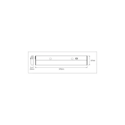 Ledvance LED Allmänbruksarmatur Linjär Platt Eco Aluminium Silver 6W 300lm - 830 Varm Vit | 30cm - Ersättare 7W