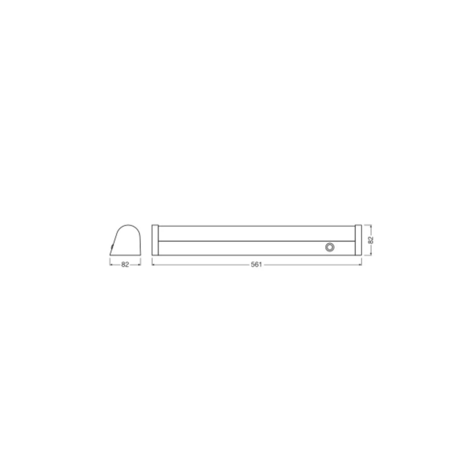 Ledvance LED Allmänbruksarmatur Linear MR Sensor Aluminium Vit 11W 1430lm - 840 Kallvit | 60cm - Rörelsesensor, Ljussensor - Ersättare 1x18W