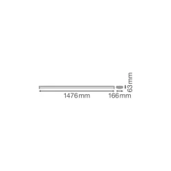 Ledvance LED Allmänbruksarmatur Linjär Surface Stål Vit 45W 5850lm - 830 Varm Vit | IP44 - 150cm - Zigbee Dimbar - Ersättare 2x36W