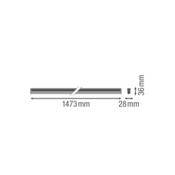 Ledvance LED Allmänbruksarmatur Compact 17W 1900lm - 840 Kallvit | 150cm - Ersättare 58W