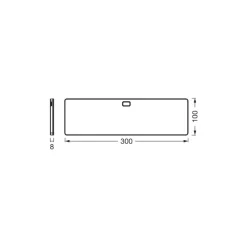 Ledvance LED Allmänbruksarmatur Undercabinet Panel Trimlös Vit 5W 220lm - 830 Varm Vit | 30cm - Fjärrkontroll