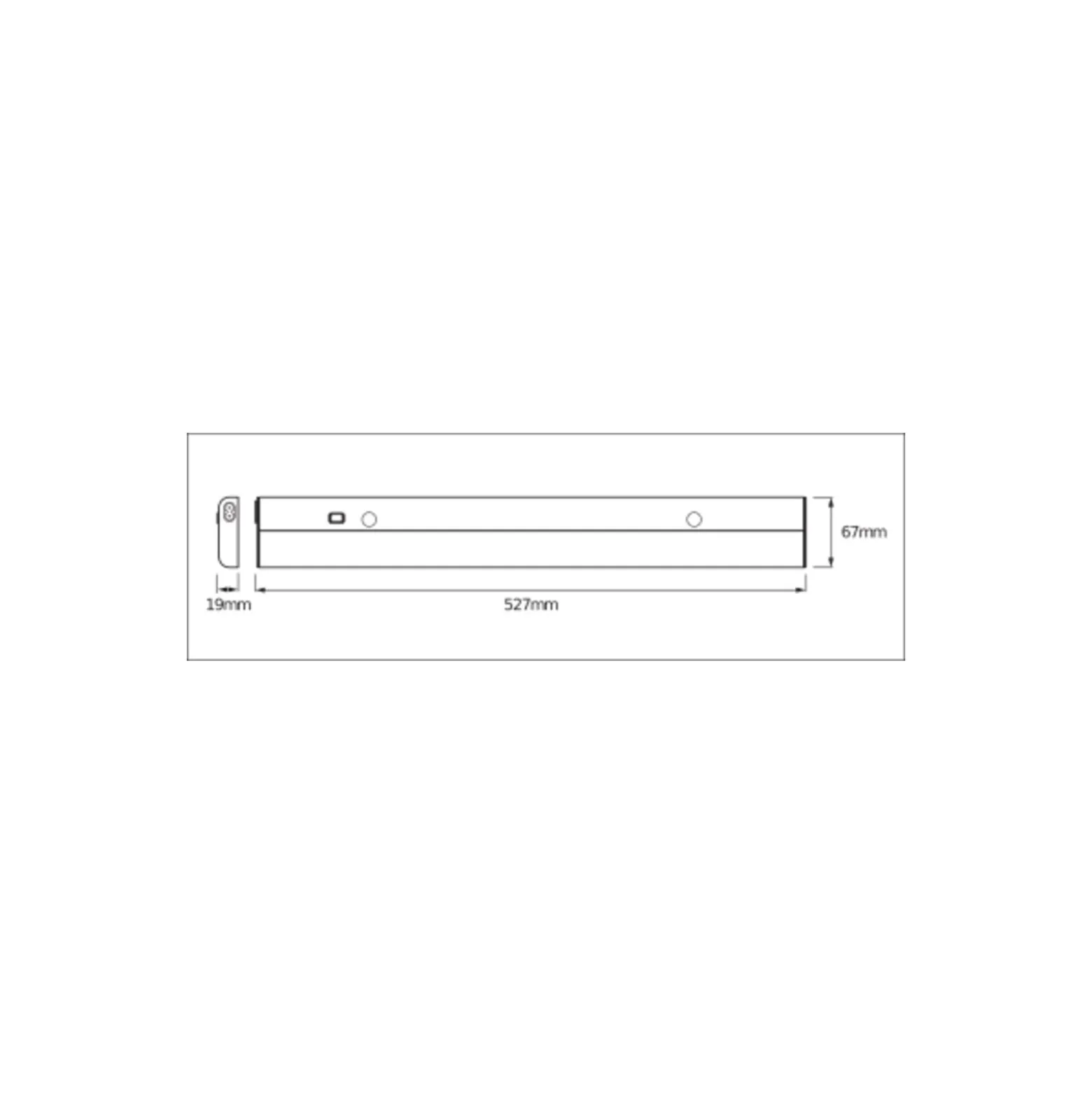 Ledvance LED Allmänbruksarmatur Linear Platt 12W 760lm - 830 Varm Vit | 53cm - Rörelse- Och Ljussensor