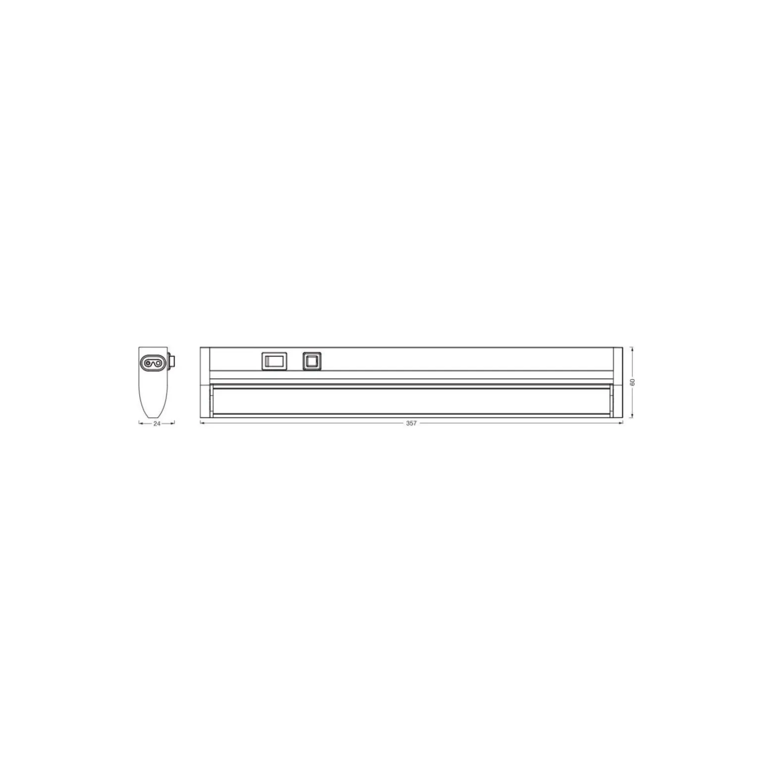 Ledvance LED Allmänbruksarmatur Linear Turn Connect Vit 6W 380lm - 830-840 CCT | 35cm - Push Dimbar