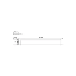 Ledvance LED Allmänbruksarmatur Cabinet LED Slim Vit 10W 470lm - 830 Varm Vit | Dimbar - Rörelse- och Ljussensor