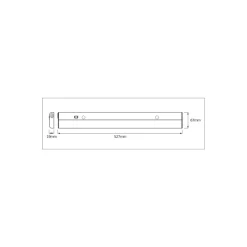 Ledvance LED Allmänbruksarmatur Linear Platt 12W 840lm - 840 Kallvit | 53cm - Rörelse- Och Ljussensor