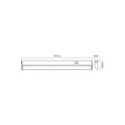 Ledvance LED Allmänbruksarmatur Linear Lutningsbar 10W 600lm - 830 Varm Vit | 56cm