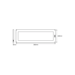 Ledvance LED Cabinet Panel 300x100mm Two Ljus