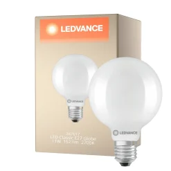 Ledvance LED Classic E27 Globe Matt 11W 1521lm - 827 Extra Varm Vit | Dimbar - Ersättare 100W