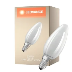Ledvance LED Classic E14 Kronljus Filament Matt 1.2W 255lm - 827 Extra Varm Vit | Ersättare 25W