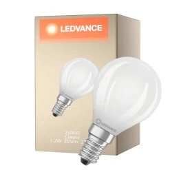 Ledvance LED Classic E14 Päron Filament Matt 1.2W 255lm - 827 Extra Varm Vit | Ersättare 25W